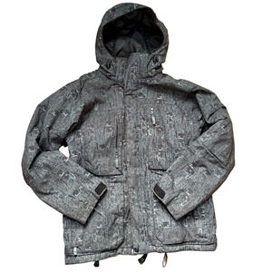Billabong Men's Black Patterned Ski Jacket